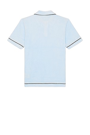 Scotch & Soda Toweling Relaxed Fit Polo in Baby Blue