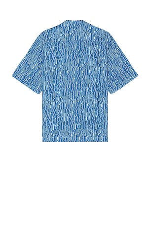 Scotch & Soda All Over Print Short Sleeve Shirt in Blue