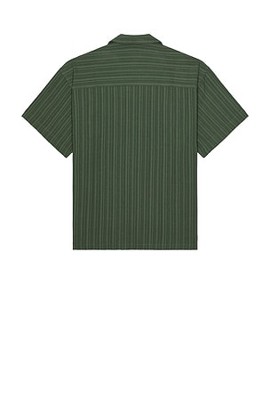 Scotch & Soda Striped Short Sleeved Shirt in Dark Green