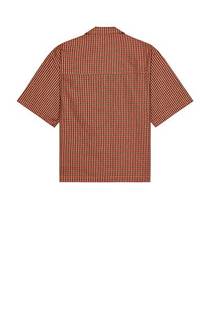 Scotch & Soda Geo Print Short Sleeve Shirt in Brick