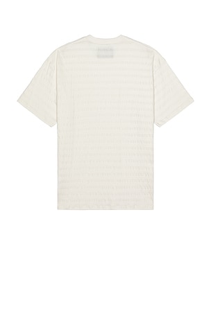 Scotch & Soda Horizonal Textured T-Shirt in Cream