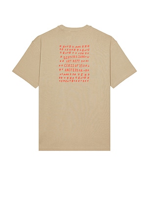 Scotch & Soda Artwork T-Shirt in Brown