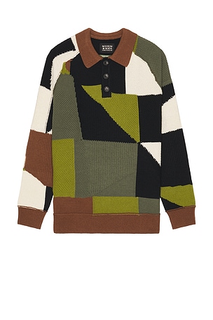 Patch Work Long Sleeve Polo Scotch & Soda