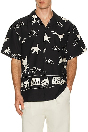 Relaxed Fit Placed AOP Short Sleeve Shirt Scotch & Soda
