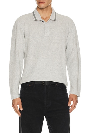 Structured Relaxed Fit Long Sleeve Polo Scotch & Soda