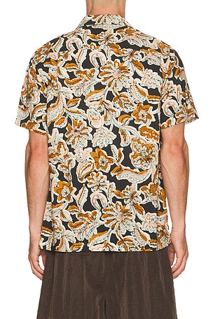 Scotch & Soda Printed Short Sleeve Shirt in Brown