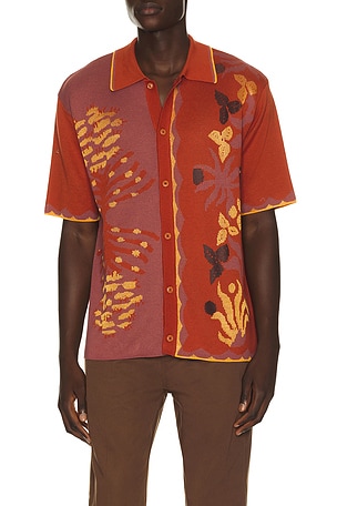 РУБАШКА С КОРОТКИМ РУКАВОМ KNITTED JACQUARD Scotch & Soda