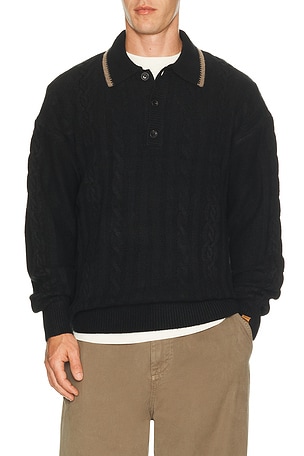 Soft Knit Polo Cable Pullover Scotch & Soda