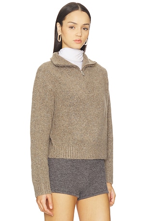 Stitches & Stripes Silverton Half Zip in Taupe. Size XS. Also