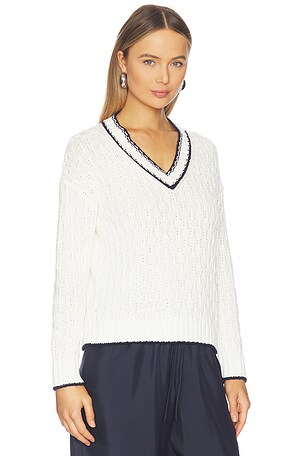 Stitches & stripes jersey de escote en v flannery en color blanco