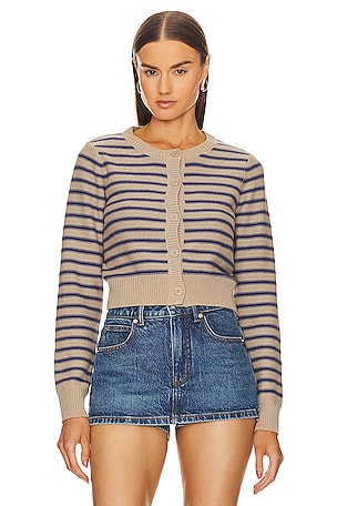 Stitches & Stripes Aubrey Cropped Cardigan in Beige