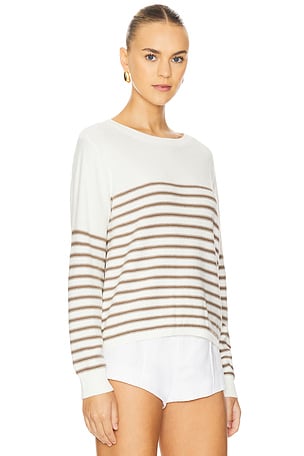 Stitches & Stripes Aubrey Crewneck Pullover in Cream