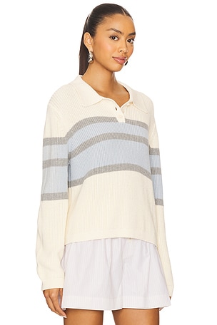 Stitches & Stripes Stanford Polo in Ivory,Baby Blue. Size XS. Also