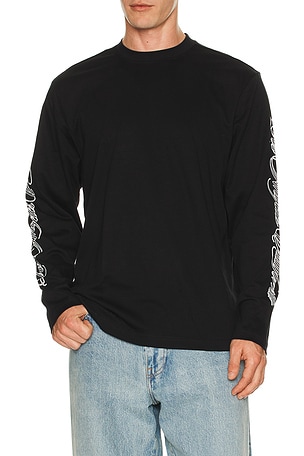 LA Cursive Long Sleeve Relaxed Tee Stampd