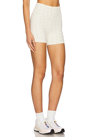STRUT-THIS The Eyelet Short in Cream