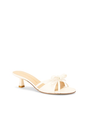 Stuart Weitzman Felicity Bow 50 Slide in Cream