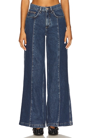 Two Tone Bay Wide Leg Jeans Seventy + Mochi