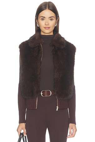 Meti Eco Fur Zip Cardigan Source Unknown