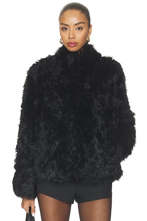 Lyn Long Hair Shearling Jacket Source Unknown