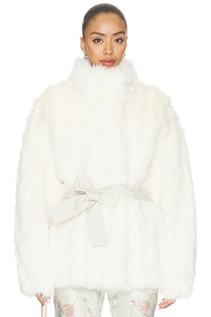 Ilaria Eco Fur Coat Source Unknown