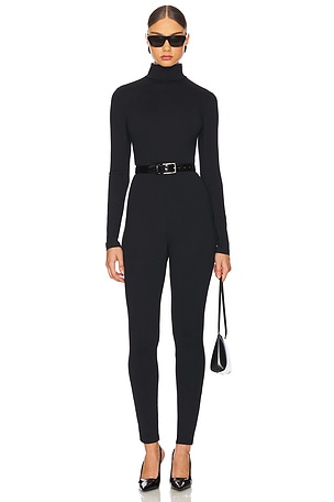 Mock Neck Long Sleeve Jumpsuit Susana Monaco