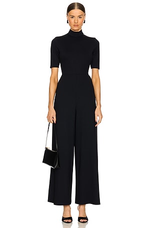 Mock Neck Short Sleeve Jumpsuit Susana Monaco