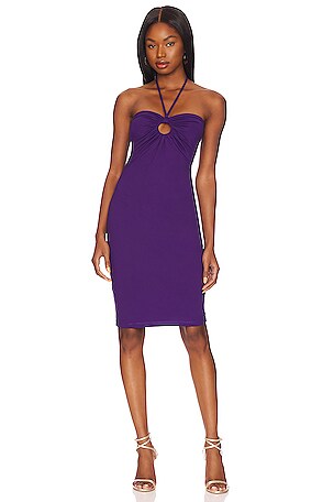 midi summer dress sleeves Powder Midi Summer Dress with Short Sleeves Blue / L