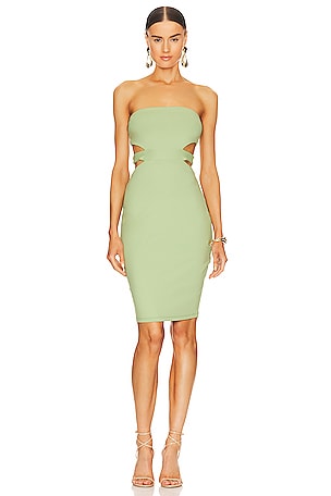 Susana Monaco Cut Out Tube Dress in Clover