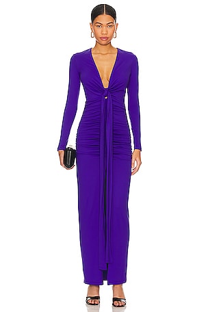 Susana Monaco Tie Front Dress in Purple