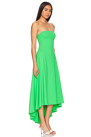 Susana Monaco Strapless High Low Dress in Green