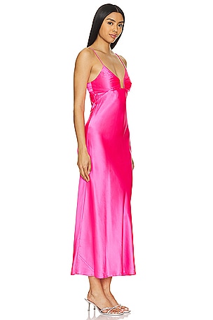 Susana Monaco Silk Midi Dress in Pink