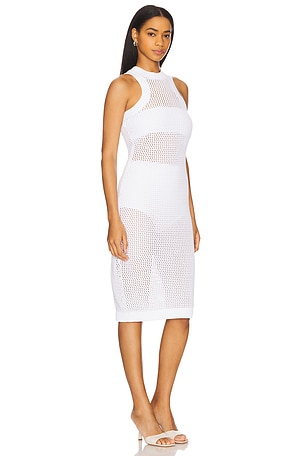 Susana Monaco Netting Racer Tank Dress in White