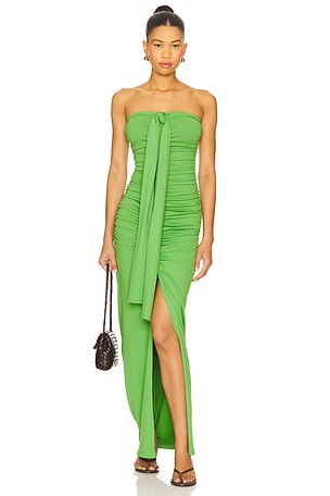 Center Gathered Tie With Slit Dress Susana Monaco
