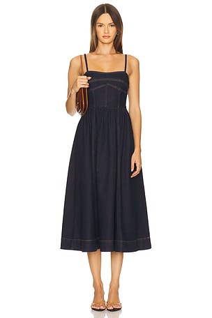 Denim Corset Midi Dress Susana Monaco