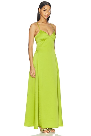 Susana Monaco Satin Slip Dress in Green