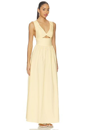 Susana Monaco Poplin Cross Back Dress in Lemon