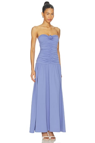 Susana Monaco Center Gathered Flower Tube Dress in Lavender