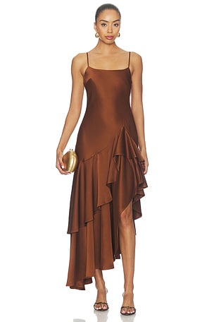 Double Ruffle High Low Dress Susana Monaco