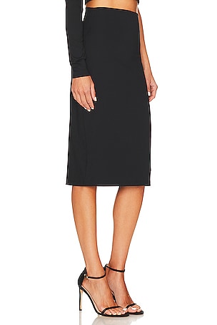 Susana Monaco Slim Midi Skirt in Black