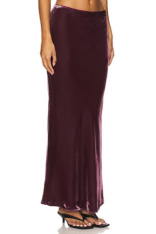 Susana Monaco Velvet Silk Bias Skirt in Purple