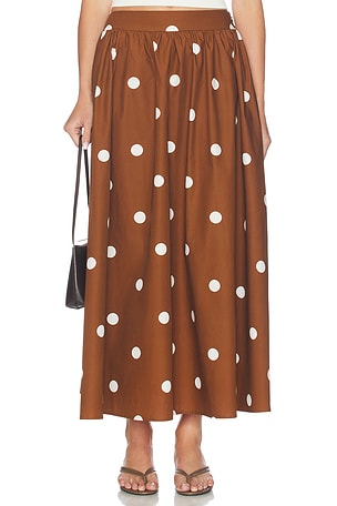 Polka Dot Poplin Midi Skirt Susana Monaco