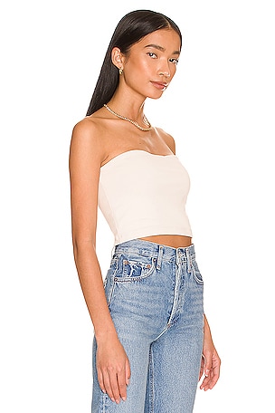 Susana Monaco x REVOLVE Strapless Crop Top in White
