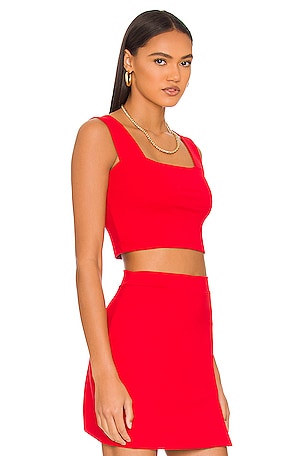 Susana Monaco x REVOLVE Wide Strap Crop Top in Red