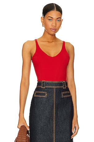 Monse Double Belted Leather Bra Top in Red, Red. Size 0 (also in ).