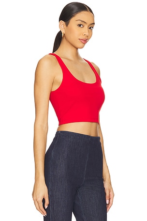 Susana Monaco Extreme Scoop At Waist Top in Red