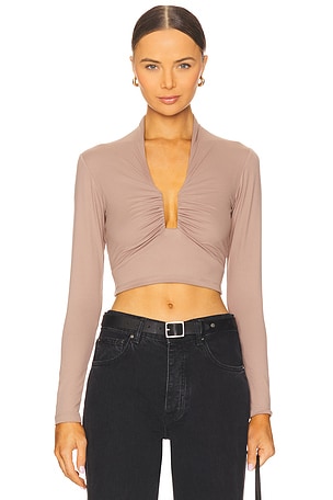 Square Wire Long Sleeve Top Susana Monaco