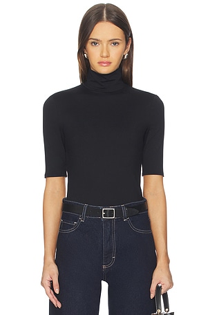Mock Neck Elbow Sleeve Top Susana Monaco