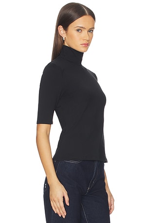 Mock Neck Elbow Sleeve Top Susana Monaco