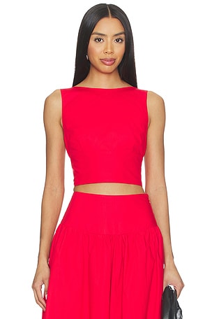 Susana Monaco Open Back Top in Red