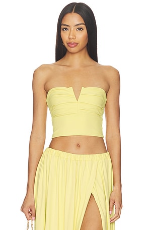 V Wire Pleated Crop Tube Susana Monaco